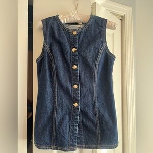 Abercrombie & Fitch Dark Denim Vest